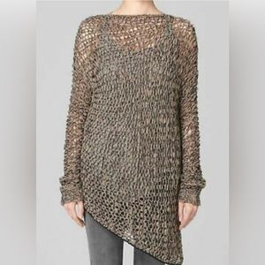 Helmut Lang Asymmetrical Crochet Sweater,Size-Small(?Med Stretchy)